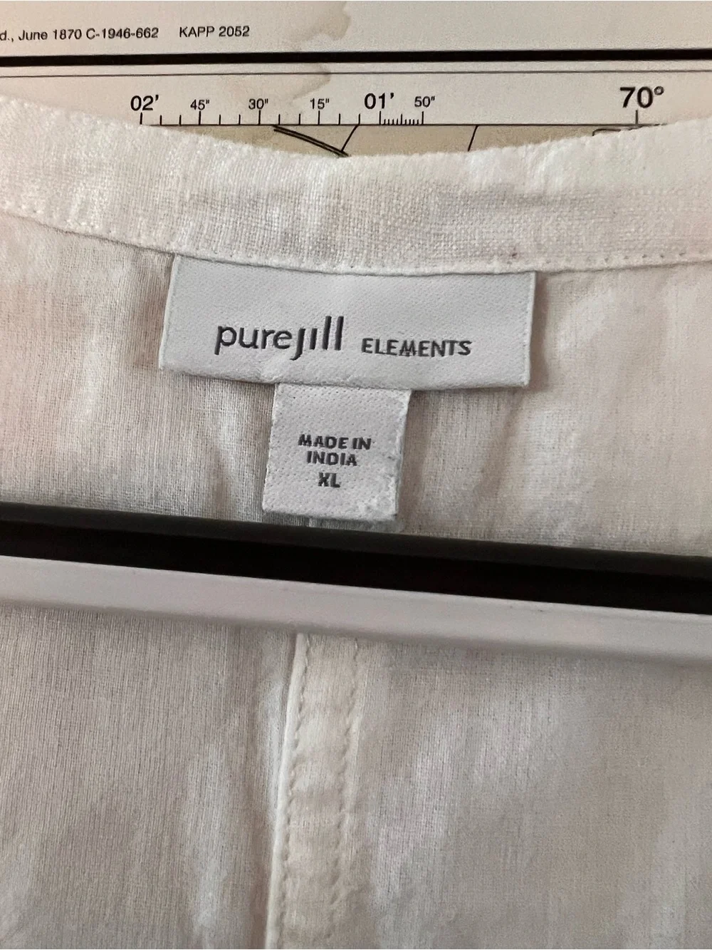 Pure Jill Elements White Linen Embroidered Sleeveless Dress XL Boho Cottagecore - Picture 5 of 12
